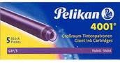 Naboje i atramenty - Pelikan NABOJE DŁUGIE GTP FIOLETOWE 5szt - miniaturka - grafika 1