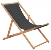 Leżaki ogrodowe - Szary składany leżak na plażę W6-M97 - miniaturka - grafika 1