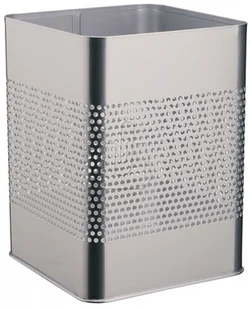 Durable Kosz na śmieci kwadratowy metalowy 18,5l perforacja 165mm srebrny - Kosze biurowe - miniaturka - grafika 2