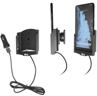 Brodit AB Uchwyt do Google Pixel 3 XL z wbudowanym kablem USB oraz ładowarką samochodową. 721089 - Uchwyty samochodowe do telefonów - miniaturka - grafika 2