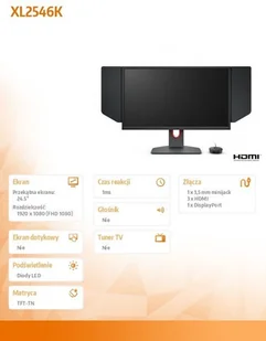 BenQ XL2546K (9H.LJNLB.QBE) - Monitory - miniaturka - grafika 4