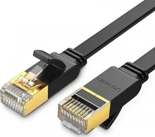 UGREEN Płaski kabel sieciowy NW106 Ethernet RJ45 Cat.7 STP 0.5m czarny) - Kable USB - miniaturka - grafika 2