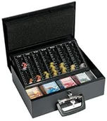 Liczarki pieniędzy - Wedo Universa kasetka na pieniądze, z 2 uchwytami, 35,5 x 27,5 x 10 cm, czarny 150 100801 - miniaturka - grafika 1