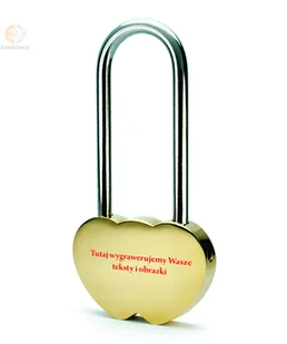 Kłódka miłości serce dla zakochanych z grawerem - Walentynki - miniaturka - grafika 2