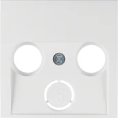 Inne akcesoria elektryczne - Berker B3/B7 biały mat płytka do gniazda RTV-SAT B_12031909 - miniaturka - grafika 1