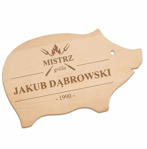 Murrano Deska do krojenia świnka z grawerem dla pary na drewnianą rocznicę śl DSK-SWK-031 - Deski do krojenia - miniaturka - grafika 9