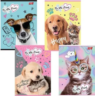 MAJEWSKI Zeszyt A5 16k linia podwójna dwukolorowa laminowany p15 My Little Friend - Zeszyty szkolne - miniaturka - grafika 2