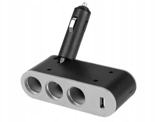 Rozgałęziacz zapalniczki łamany potrójny z Usb - Ładowarki samochodowe - miniaturka - grafika 2