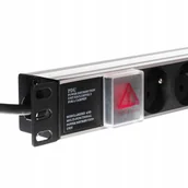 Listwy zasilające - Listwa Zasilająca 19 1U, 230V/16A, 8XE, Alu - miniaturka - grafika 1