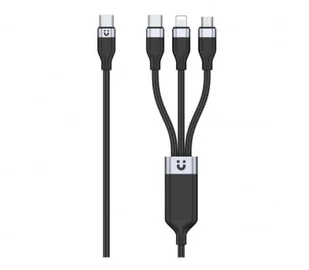 Unitek USB Typu C USB Typu C Micro USB Lightning 1,5m czarny C14101BK-1.5M - Kable komputerowe i do monitorów - miniaturka - grafika 2