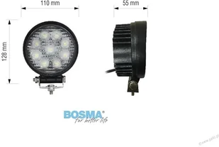 Micros Bosma BOSMA 6148 ROBOCZA 9xLED 12/24V 27W 1600 Lm OKRĄGŁA SKUPIAJĄCA 1 szt) 6148 - Oświetlenie warsztatowe - miniaturka - grafika 7