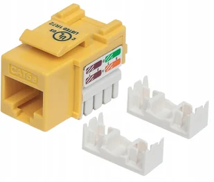 Intellinet 210133 Moduł Keystone RJ45 UTP Cat5e, Punch-Down, żółty 210133 - Panele krosownicze - miniaturka - grafika 4