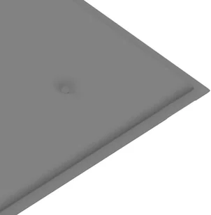 vidaXL Ławka Batavia z szarą poduszką 120 cm lite drewno tekowe 3062155 - Ławki ogrodowe - miniaturka - grafika 9