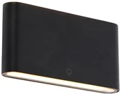 Lampy ogrodowe - QAZQA Nowoczesna lampa ścienna zewnętrzna czarna 17 5 cm z diodą LED IP65 - Batt - miniaturka - grafika 1