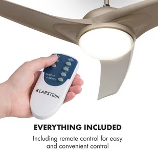 Klarstein Figo Wentylator stropowy 52" 55W Lampa stropowa 2x42W Pilot tytanowy VTS6-Figo-T - Wentylatory sufitowe - miniaturka - grafika 6