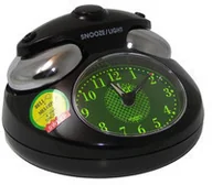 Zegary - Atrix Budzik sweep z melodią i dzwonkami /czarny 992BK - miniaturka - grafika 1