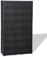 Pozostałe meble ogrodowe - vidaXL Szafa ogrodowa z 4 półkami, czarna vidaXL - miniaturka - grafika 1