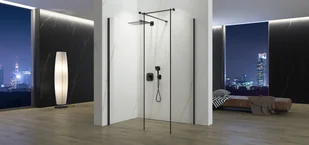 Atrium Selva Nero Walk-in UW110B+UW1000B+UW003B - Kabiny prysznicowe - miniaturka - grafika 2