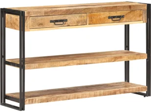 vidaXL Szafka, 120x30x75 cm, lite, surowe drewno mango 321802 - Szafki do salonu - miniaturka - grafika 8