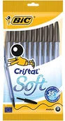 Długopisy - BIC 918531 ball point Pen Cristal Soft, opakowanie 10 szt, czarny 918531 - miniaturka - grafika 1