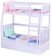 Akcesoria dla lalek - Our Generation 37882  Piętrowe łóżko z materacami i pościelą - miniaturka - grafika 1