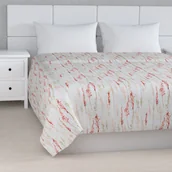 Narzuty - Dekoria Narzuta pikowana w pasy teakota z zielenia na białym tle 100 x 160cm Wyprzedaż do 836-141-37 - miniaturka - grafika 1