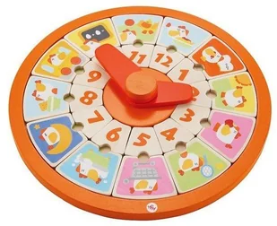 Sevi Zegar edukacyjny z puzzlami (25el.) - Zabawki interaktywne dla dzieci - miniaturka - grafika 2