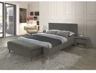 Łóżka - Signal Łóżko AZURRO VELVET Szary 140x200 cm [Wysyłka 2020-05-13] AZURROV140SZ - miniaturka - grafika 1