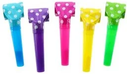 GoDan Gwizdki papierowe, Groszki, 144 sztuki, mix kolorów - Kinder party - miniaturka - grafika 2