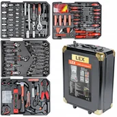 Zestawy narzędziowe - Zestaw Narzędzi 186 Części Grzechotki + Walizka - miniaturka - grafika 1