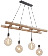 Lampy sufitowe - Paul Neuhaus Wiejska lampa wisząca drewniana 4-punktowa - Scala - miniaturka - grafika 1