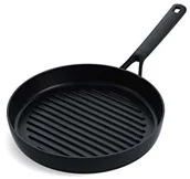 Patelnie - KitchenAid Klasyczna kuta nieprzywierająca patelnia grillowa 28 cm, czarna CC005681-001 - miniaturka - grafika 1