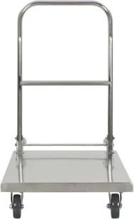 vidaXL Wózek platformowy, srebrny, 82x53x86 cm, stal nierdzewna - Wózki magazynowe - miniaturka - grafika 3