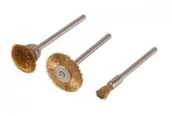 Materiały ścierne - Wolfcraft Zestaw mini szczotek drucianych drut mosiężny [3 szt.] 2740000 WF2740000 - miniaturka - grafika 1