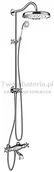 Zestawy prysznicowe - Tres Monoclasic komplet natryskowy z baterią wannową termostatyczną retro 24219801 - miniaturka - grafika 1