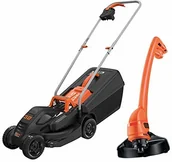 Kosiarki - Black&Decker Black & Decker BEMW351GL2 elektryczna kosiarka do trawy / zestaw do przycinania (1000 W, szerokość cięcia 32 cm, 3-stopniowa regulacja wysokości koszenia, pojemnik na trawę 35 l, w zestawie podkaszark - miniaturka - grafika 1