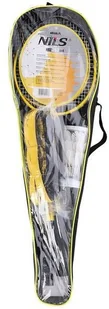 NILS NRZ262 ALUMINIUM / ZESTAW DO BADMINTONA 2 RAKIETY + 3 LOTKI Z PIÓR + SIATKA 600x60cm + POKROWIEC NILS - Badminton - miniaturka - grafika 7