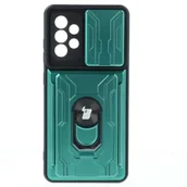 Etui i futerały do telefonów - Bizon Etui Case Camshield Card Slot Ring Galaxy A52s 5G A52 4G/5G jasnozielone BCCSCSRGALA52GN - miniaturka - grafika 1