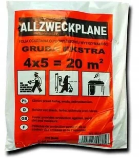 Folia Malarska Gruba Budowlana 4x5 M 67um - Folie i taśmy malarskie - miniaturka - grafika 2