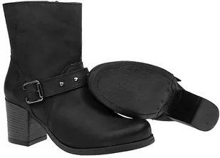 Karino Botki 1025/003-F Czarne ocieplane - Botki damskie - miniaturka - grafika 3