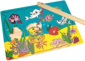 Układanki dla dzieci - Bino Układanka magnetyczna łowienie rybek 82763 - miniaturka - grafika 1