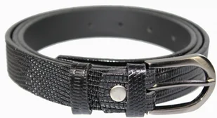 Pas-Max (PL) Pasek Damski Skórzany (PL) Skóra Licowa EXTRA Gładki 25 mm CZARNY WZÓR 4 - Paski - miniaturka - grafika 2