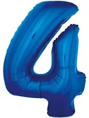 Balony i akcesoria - GoDan Balon foliowy cyfra 4, 34", niebieska FG-C85N4 - miniaturka - grafika 1