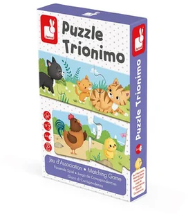 Janod Trzyczęściowe puzzle Zwierzęta i ich dzieci 30 elementów, - Klocki - miniaturka - grafika 10