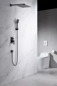 Zestawy prysznicowe - Blue Water TOR-ZKP.150 CZARNY MAT Zestaw prysznicowy podtynkowy z deszczownicą i prysznicem TOR-ZKP.150 CZARNY MAT - miniaturka - grafika 1