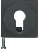 Wyłączniki światła i elektryczne - Hager sp. z o.o. Element centralny do łącznika na klucz Q.1/Q.3 antracyt aksamit 15076086 - miniaturka - grafika 1