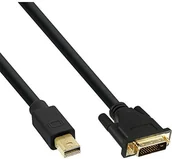 Adaptery i przejściówki - InLine 17222 kabel, wtyczka mini DisplayPort na DVI-D (24 i 1) wtyczka, 2 m czarna 17222 - miniaturka - grafika 1