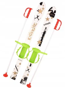 Narty dziecięce z kijkami do nauki jazdy 90 cm - Narty - miniaturka - grafika 3