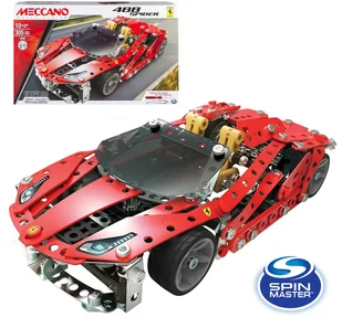 Spin Master Meccano Auto Core - Ferrari GTB 488 Roadster Czerwone 16309 - Klocki - miniaturka - grafika 6