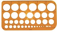 Przybory szkolne - Graphoplex Szablon, okręgi od 1 do 36 mm GXST41359 - miniaturka - grafika 1